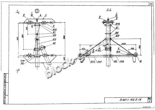 Переходная анкерная концевая опора ПА10-5