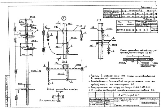 Ответвительная промежуточная опора 2ОП10-2