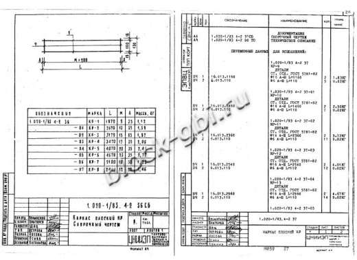 Диафрагма жесткости ДПЛ 26.31