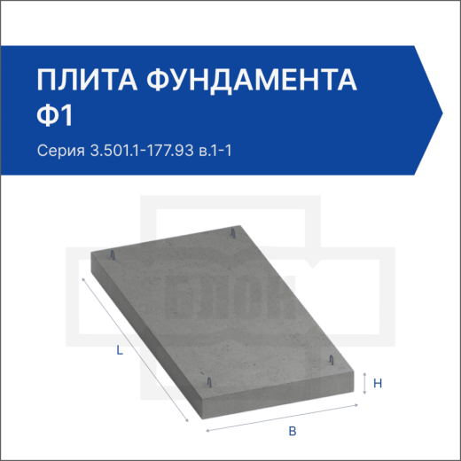 Плита фундамента Ф1