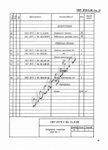 Лестничная ступень ЛСС 24-1