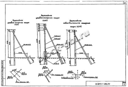 Переходная ответвительная анкерная опора ПОА4